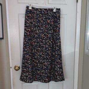 LOFT skirt maxi length in excellent condition colors navy red white yellow pink